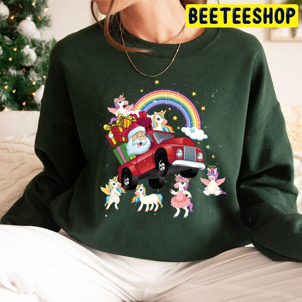 Santa Claus Riding A Jeep Unicorn Christmass Trending Unisex Hoodie Santa Claus Riding A Jeep Unicorn Christmass Trending Unisex Hoodie