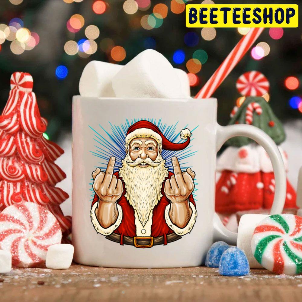 Santa Middle Finger Flip Off St. Nick Christmas Profanity Trending Unisex Hoodie Santa Middle Finger Flip Off St. Nick Christmas Profanity Trending Unisex Hoodie