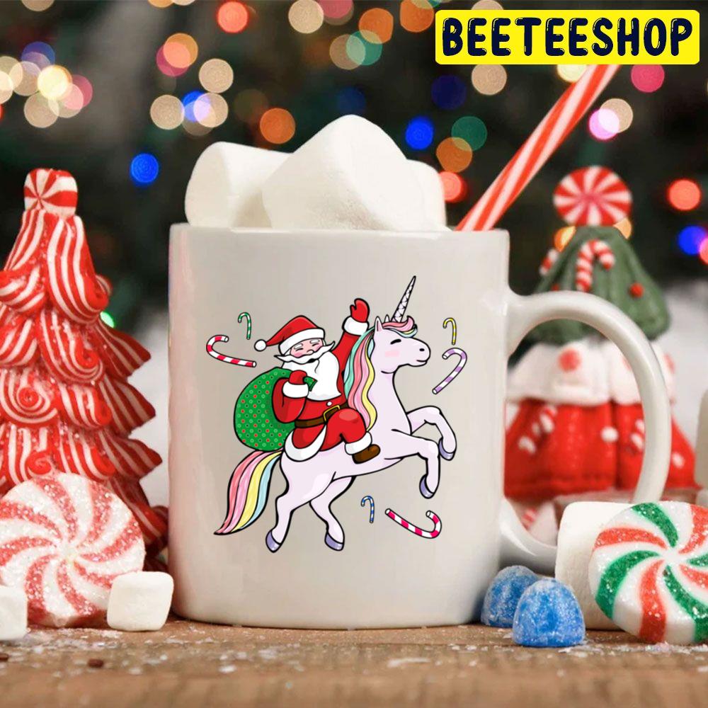 Santa Riding A Unicorn Trending Unisex Hoodie Santa Riding A Unicorn Trending Unisex Hoodie