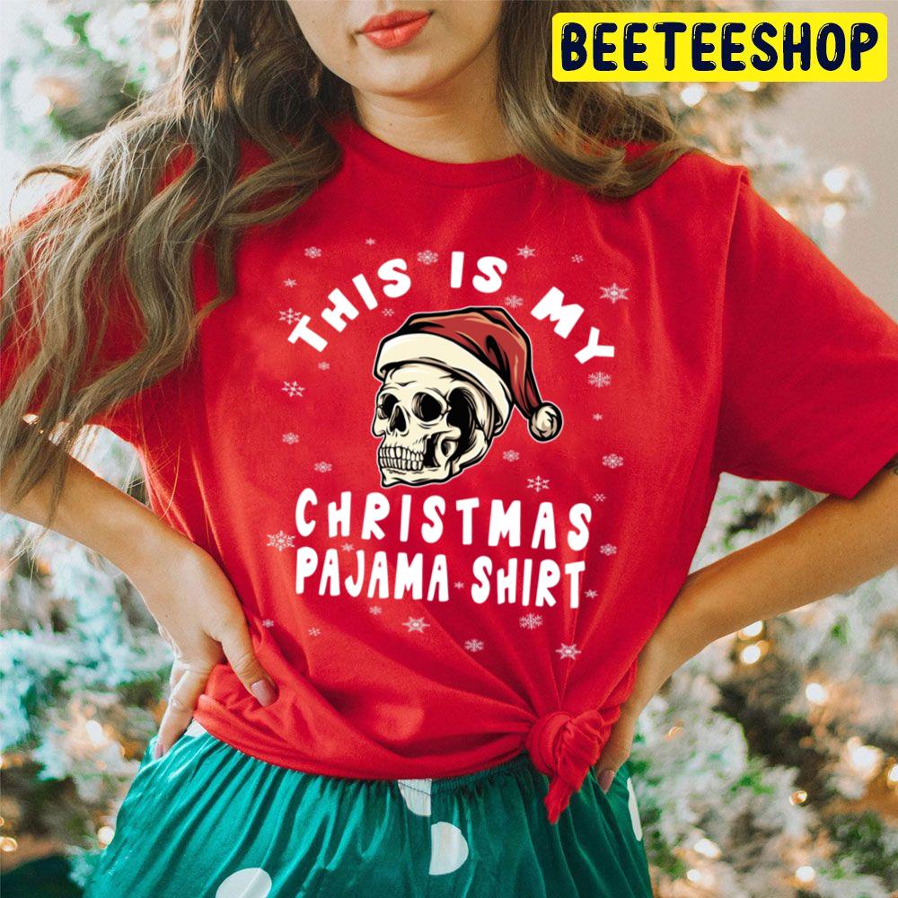 Santa Skull Hat This Is My Christmas Pajama Trending Unisex Hoodie Santa Skull Hat This Is My Christmas Pajama Trending Unisex Hoodie
