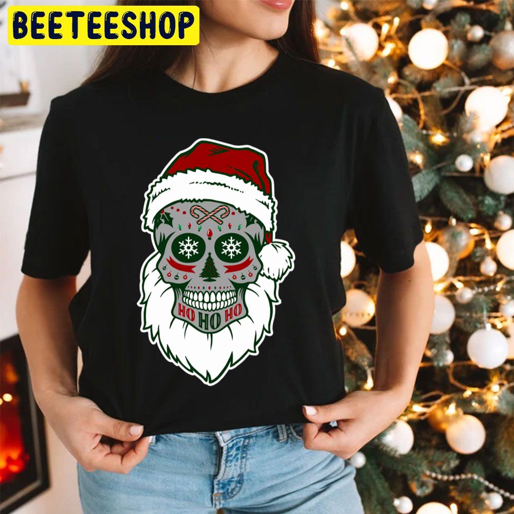 Santa Sugar Skull Christmas Trending Unisex Hoodie Santa Sugar Skull Christmas Trending Unisex Hoodie