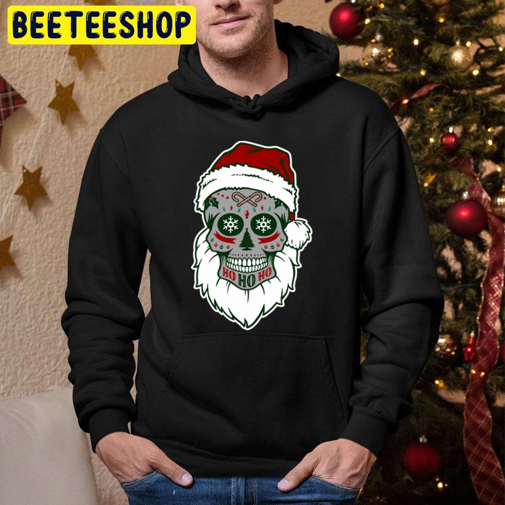 Santa Sugar Skull Christmas Trending Unisex Hoodie Santa Sugar Skull Christmas Trending Unisex Hoodie