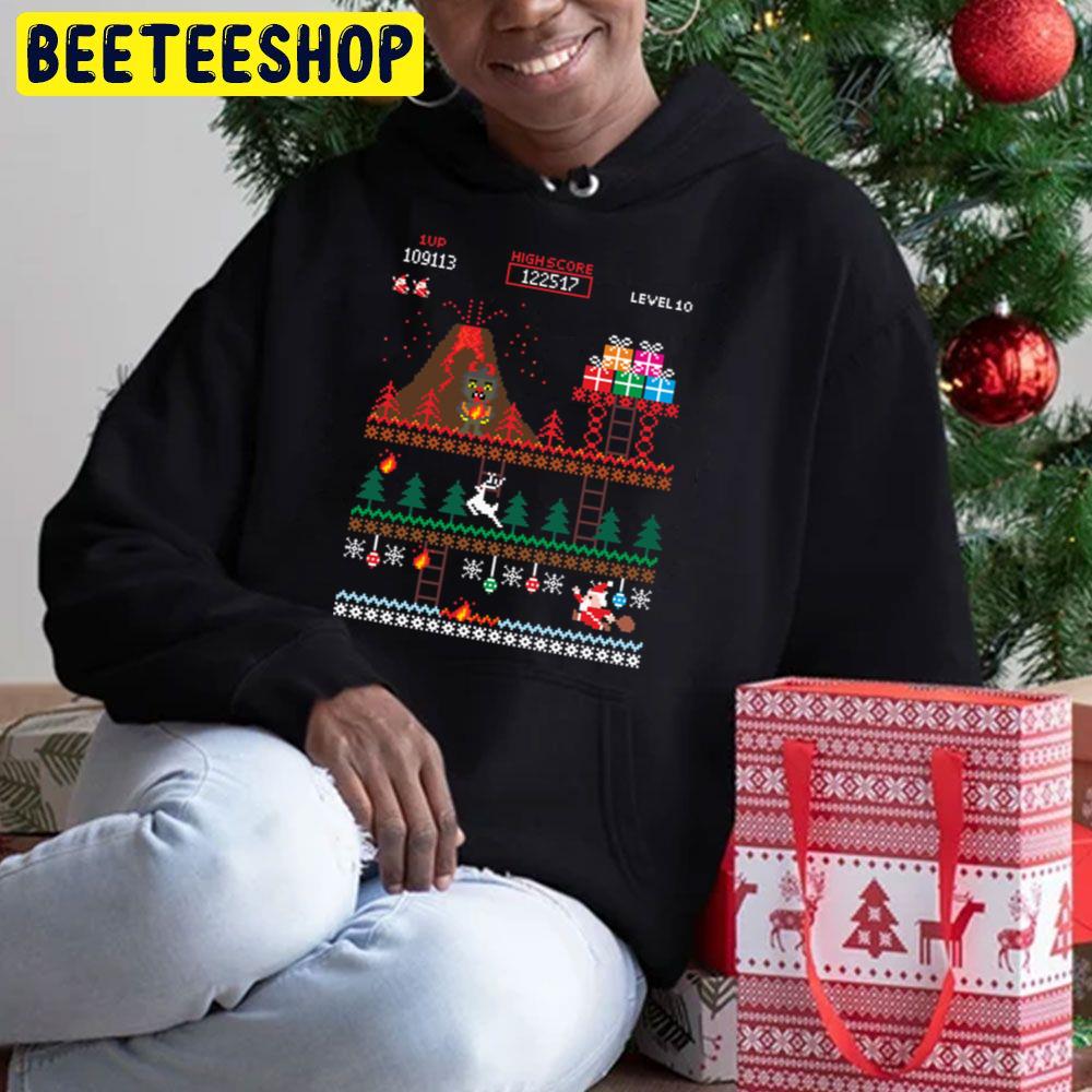 Santa Vs Krampus Merry 8 Bit Christmas Trending Unisex Hoodie Santa Vs Krampus Merry 8 Bit Christmas Trending Unisex Hoodie