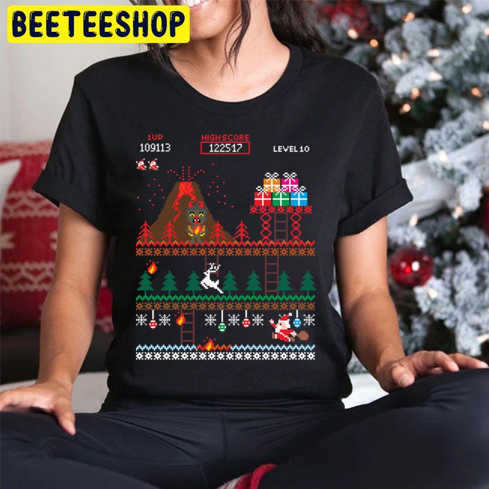 Santa Vs Krampus Merry 8 Bit Christmas Trending Unisex Hoodie Santa Vs Krampus Merry 8 Bit Christmas Trending Unisex Hoodie