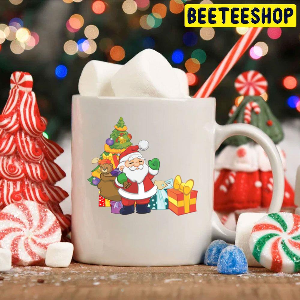 Santa With Gifts Ho Ho Ho Merry Christmas Trending Unisex Hoodie Santa With Gifts Ho Ho Ho Merry Christmas Trending Unisex Hoodie