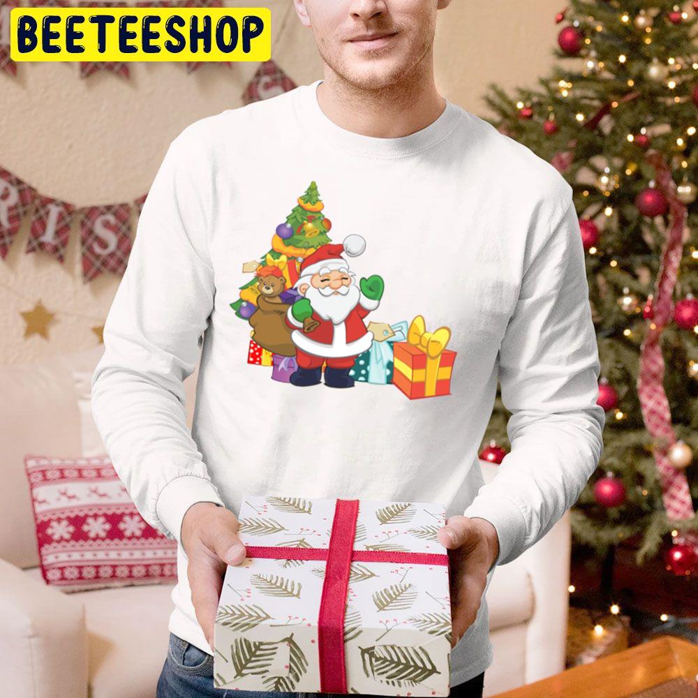Santa With Gifts Ho Ho Ho Merry Christmas Trending Unisex Hoodie Santa With Gifts Ho Ho Ho Merry Christmas Trending Unisex Hoodie