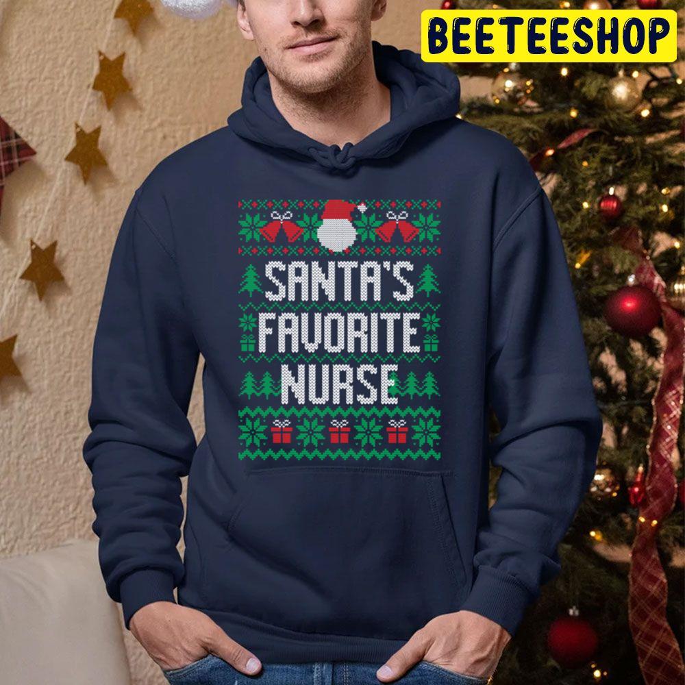 Santa's Favorite Nurse Christmas Trending Unisex Hoodie Santa's Favorite Nurse Christmas Trending Unisex Hoodie