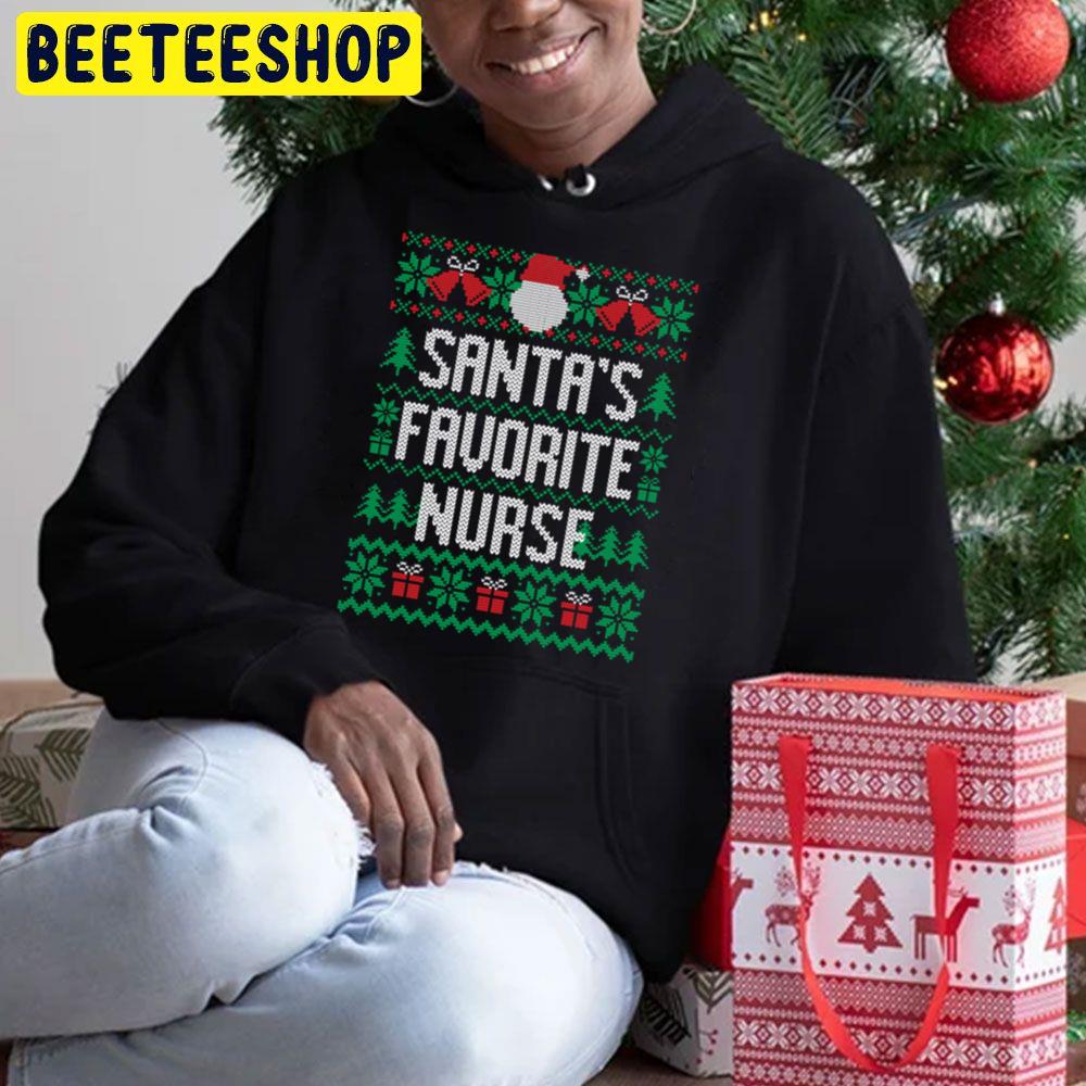 Santa's Favorite Nurse Christmas Trending Unisex Hoodie Santa's Favorite Nurse Christmas Trending Unisex Hoodie