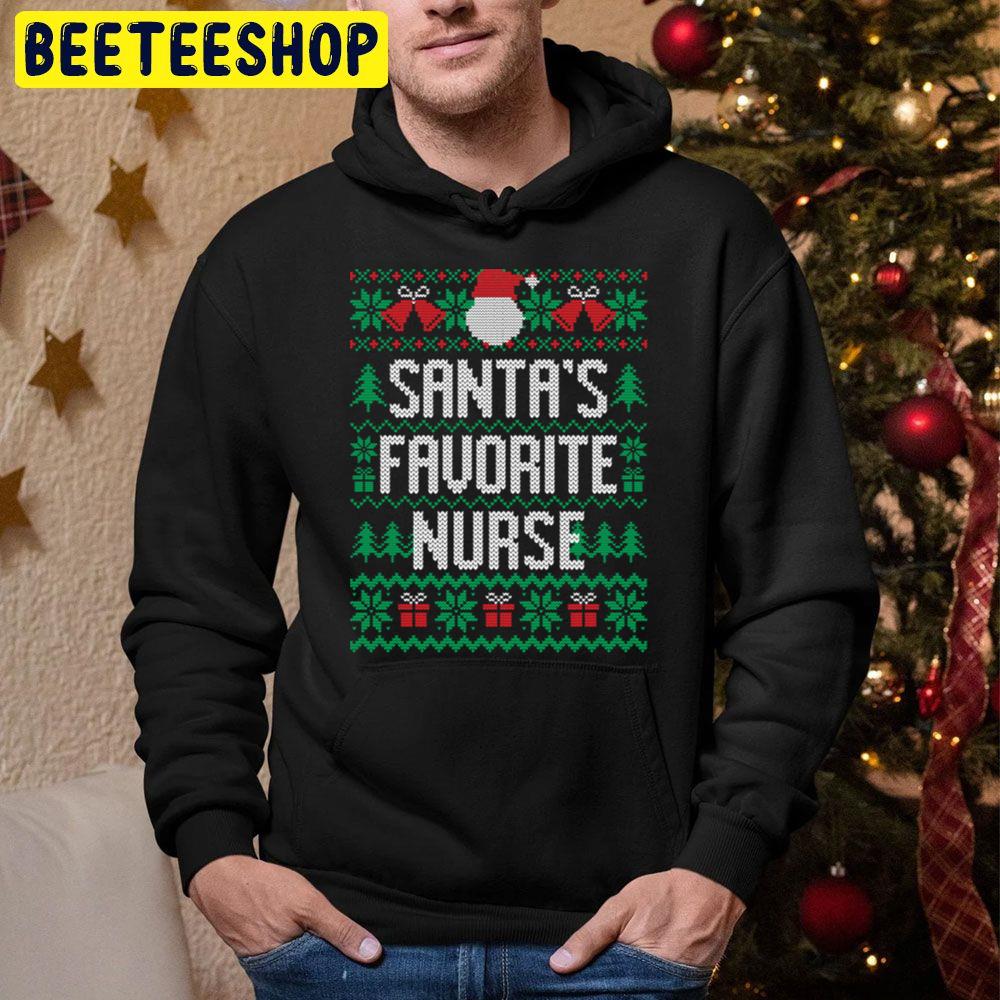 Santa's Favorite Nurse Christmas Trending Unisex Hoodie Santa's Favorite Nurse Christmas Trending Unisex Hoodie