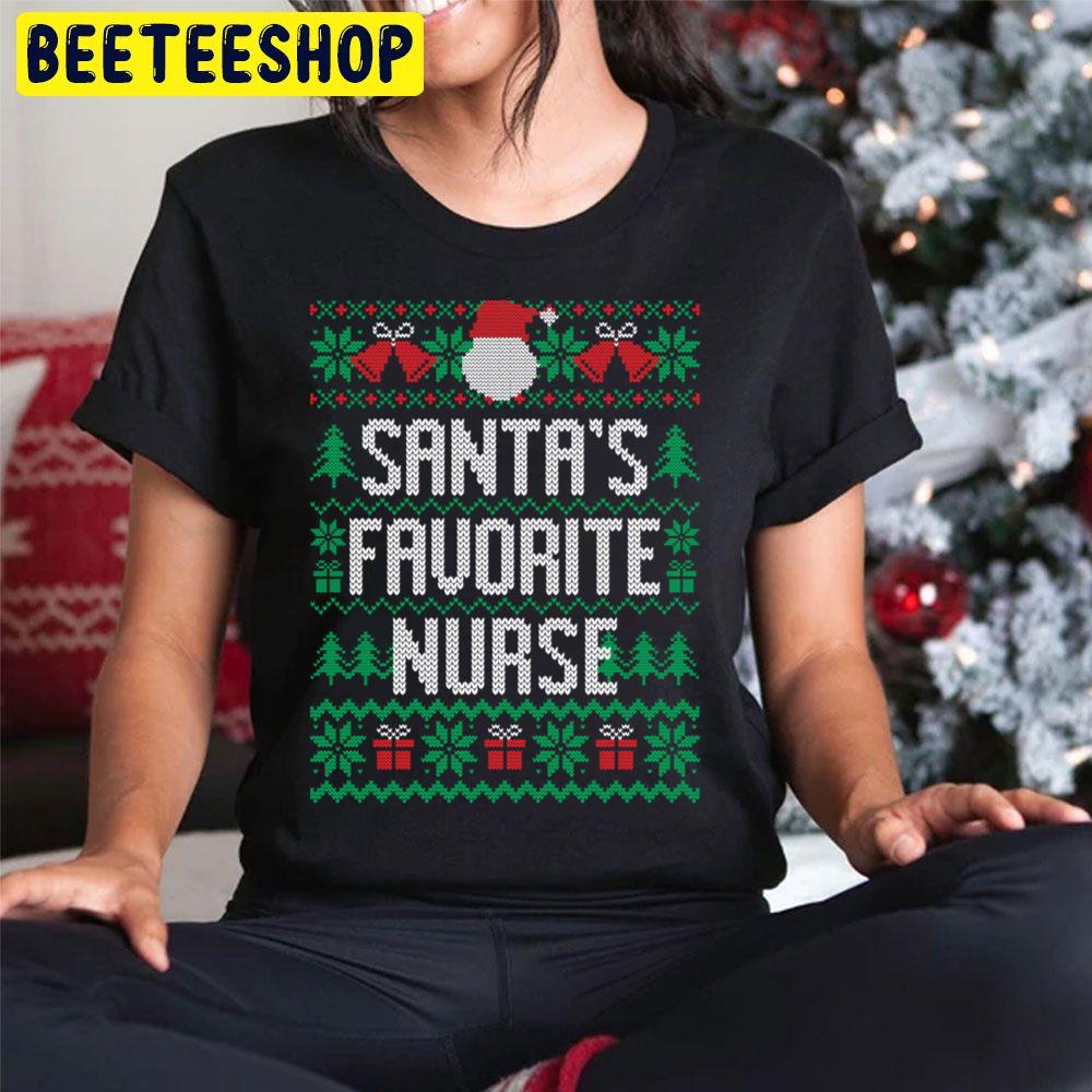 Santa's Favorite Nurse Christmas Trending Unisex Hoodie Santa's Favorite Nurse Christmas Trending Unisex Hoodie