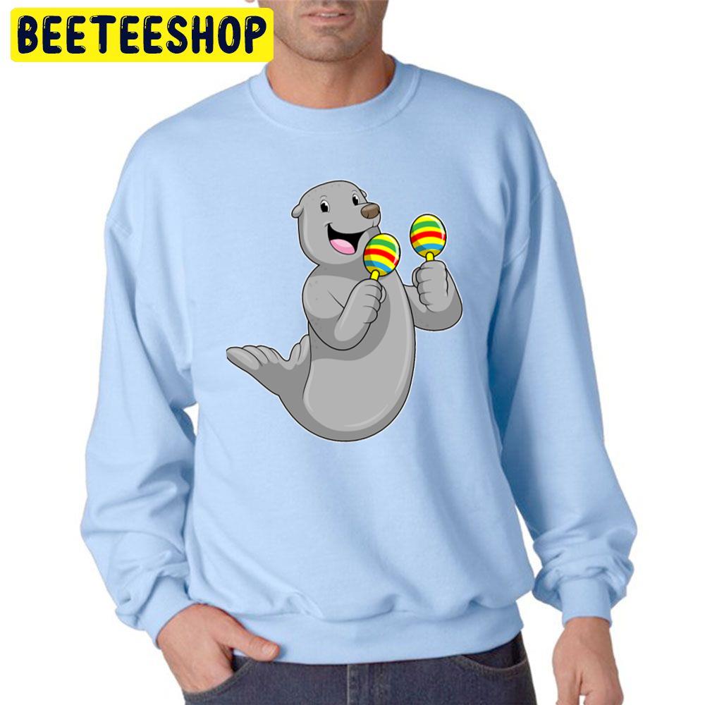 Seal As Musician With Maracas Trending Unisex Sweatshirt Seal As Musician With Maracas Trending Unisex Sweatshirt
