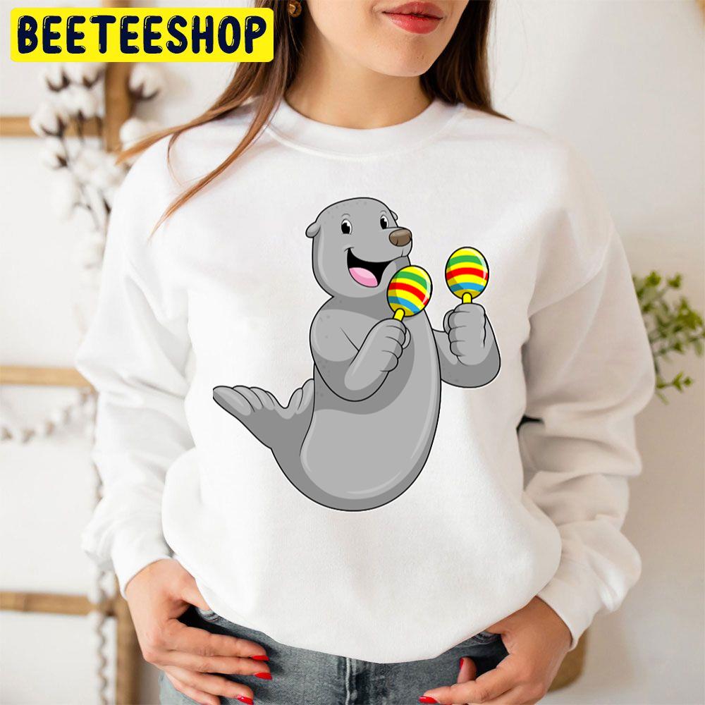Seal As Musician With Maracas Trending Unisex Sweatshirt Seal As Musician With Maracas Trending Unisex Sweatshirt
