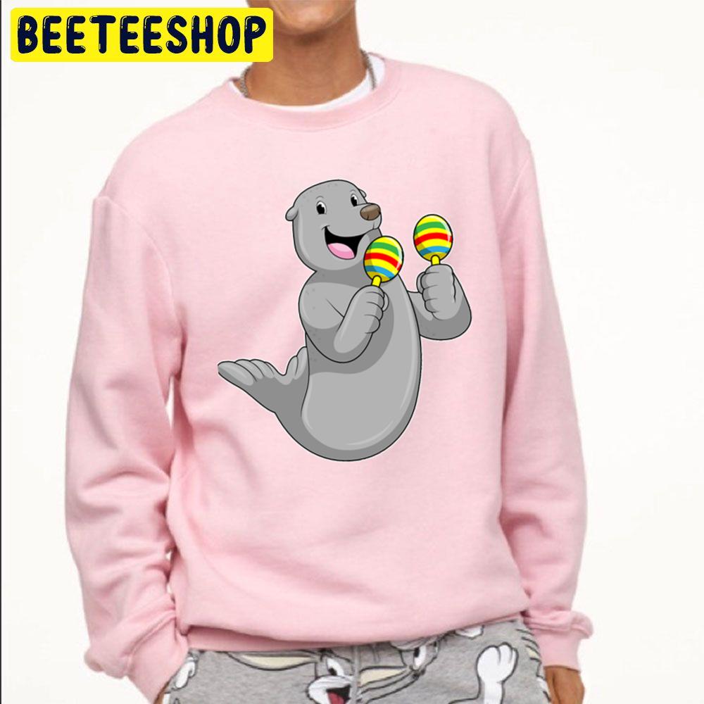 Seal As Musician With Maracas Trending Unisex Sweatshirt Seal As Musician With Maracas Trending Unisex Sweatshirt