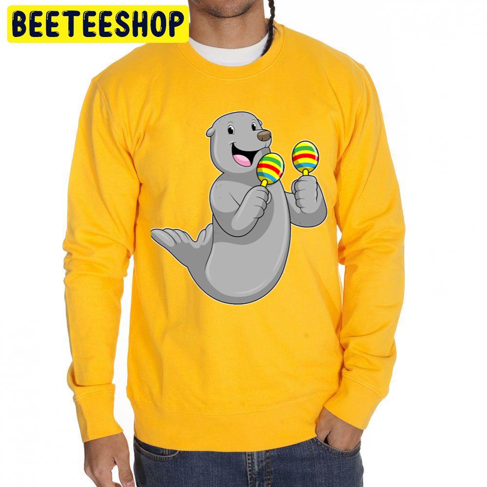 Seal As Musician With Maracas Trending Unisex Sweatshirt Seal As Musician With Maracas Trending Unisex Sweatshirt