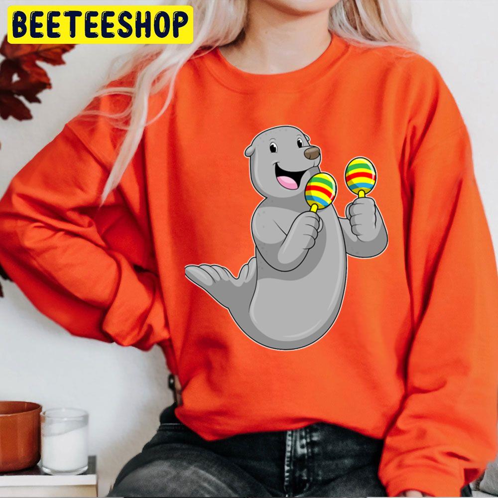 Seal As Musician With Maracas Trending Unisex Sweatshirt Seal As Musician With Maracas Trending Unisex Sweatshirt