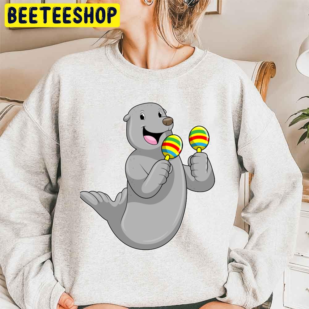 Seal As Musician With Maracas Trending Unisex Sweatshirt Seal As Musician With Maracas Trending Unisex Sweatshirt
