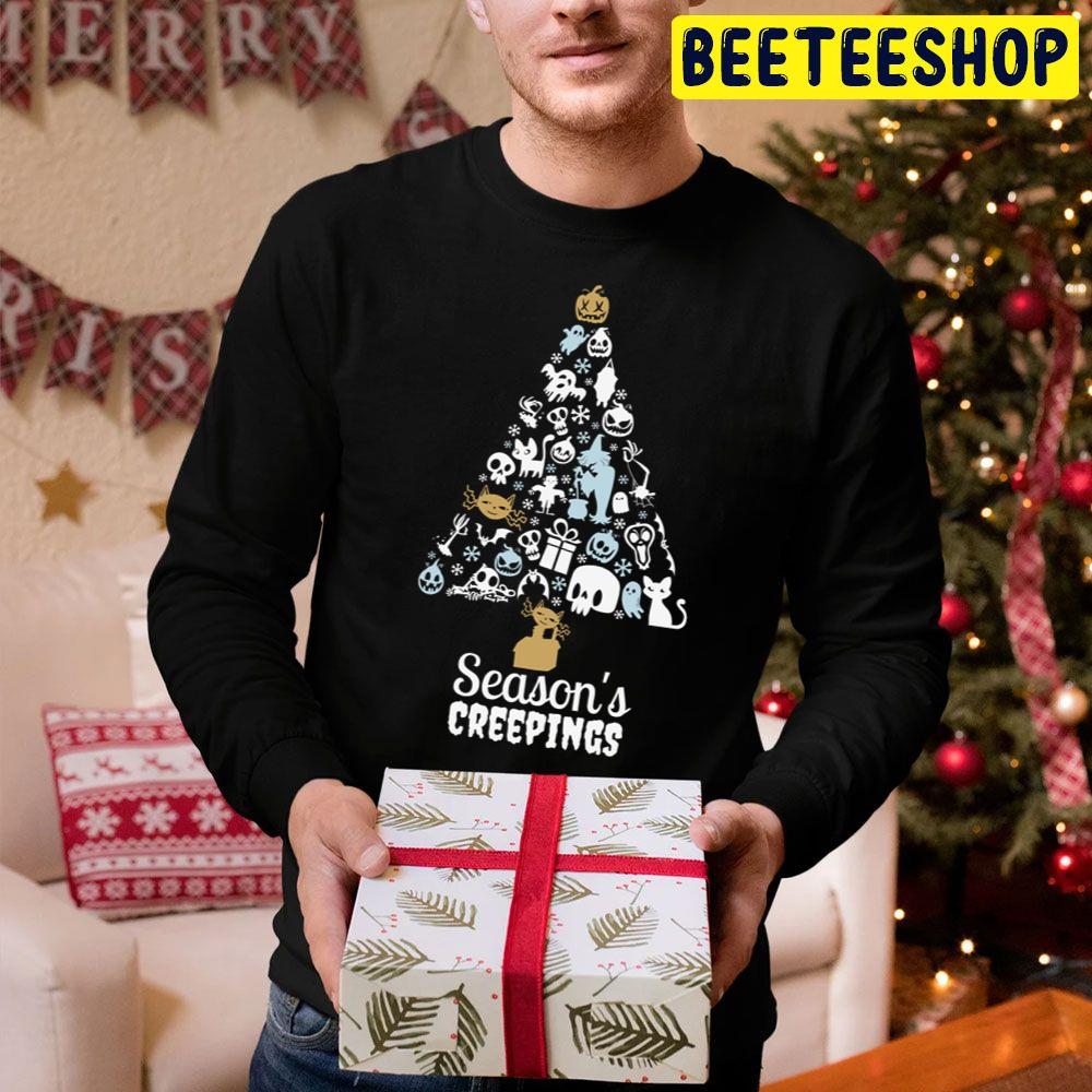 Season's Creepings Fun Spooky Christmas Trending Unisex Hoodie Season's Creepings Fun Spooky Christmas Trending Unisex Hoodie