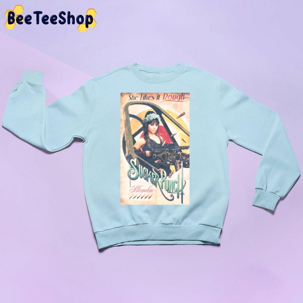 She Likes It Rough Sucker Punch Blondie Retro Flower Crown Trending Unisex Sweatshirt She Likes It Rough Sucker Punch Blondie Retro Flower Crown Trending Unisex Sweatshirt