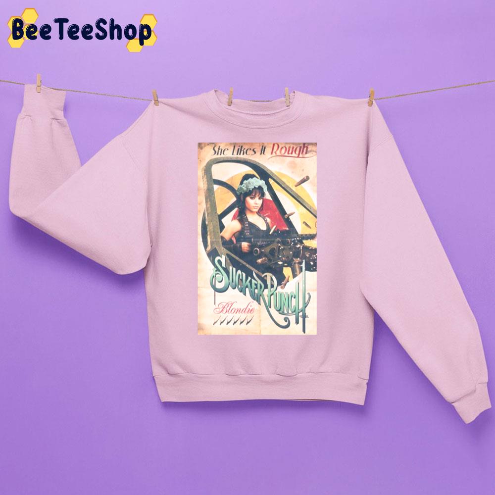 She Likes It Rough Sucker Punch Blondie Retro Flower Crown Trending Unisex Sweatshirt She Likes It Rough Sucker Punch Blondie Retro Flower Crown Trending Unisex Sweatshirt