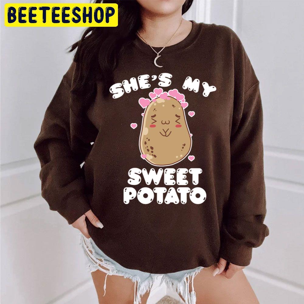 She's My Sweet Potato Kawaii Food Veggie Hearts Trending Unisex Sweatshirt She's My Sweet Potato Kawaii Food Veggie Hearts Trending Unisex Sweatshirt