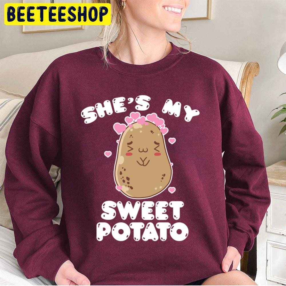 She's My Sweet Potato Kawaii Food Veggie Hearts Trending Unisex Sweatshirt She's My Sweet Potato Kawaii Food Veggie Hearts Trending Unisex Sweatshirt