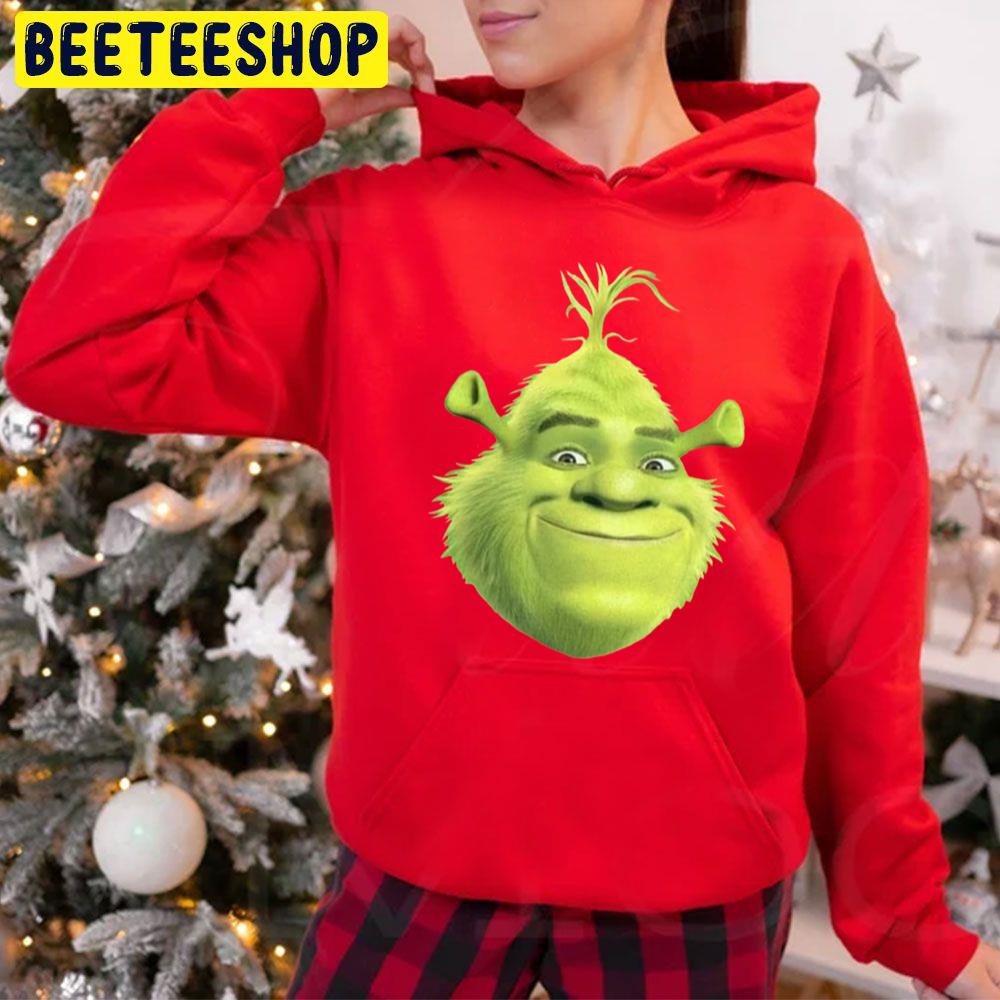 Shrek Grinch Face Meme Trending Unisex Hoodie Shrek Grinch Face Meme Trending Unisex Hoodie