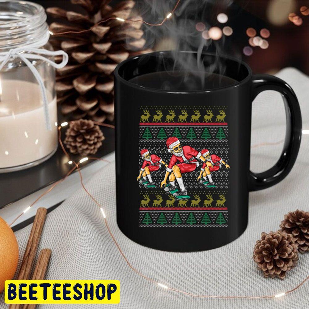 Skateboarding Santa Claus Christmas New Year Trending Unisex Hoodie Skateboarding Santa Claus Christmas New Year Trending Unisex Hoodie