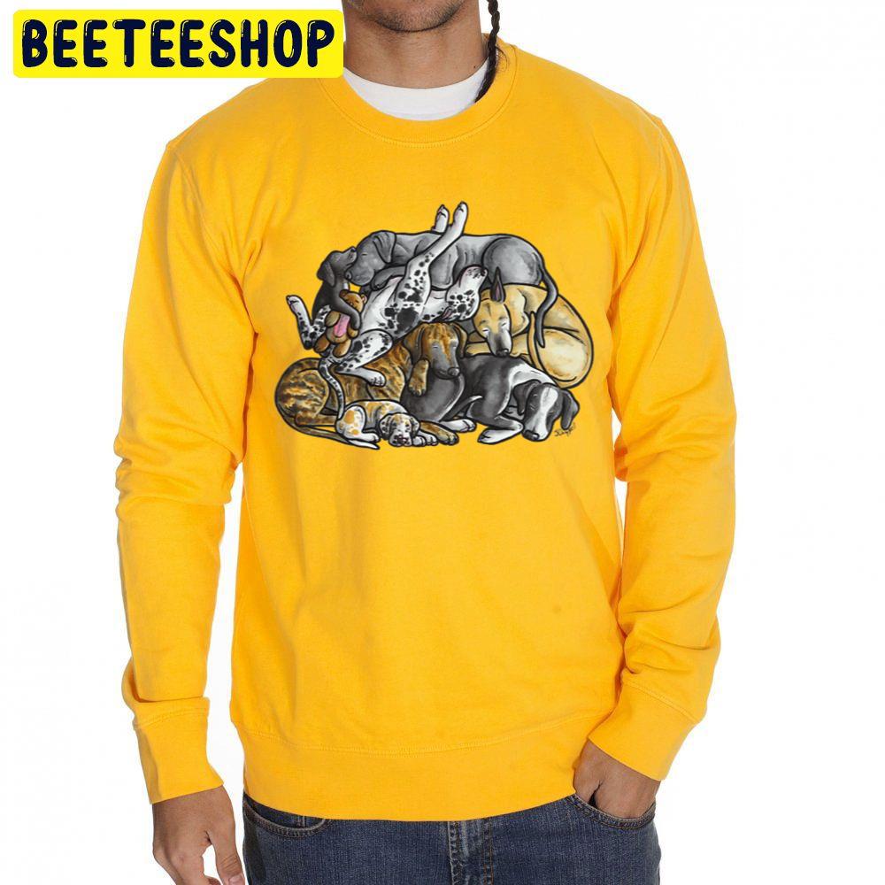 Sleeping Pile Of Great Danes Trending Unisex Sweatshirt Sleeping Pile Of Great Danes Trending Unisex Sweatshirt
