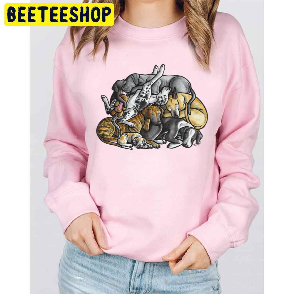 Sleeping Pile Of Great Danes Trending Unisex Sweatshirt Sleeping Pile Of Great Danes Trending Unisex Sweatshirt