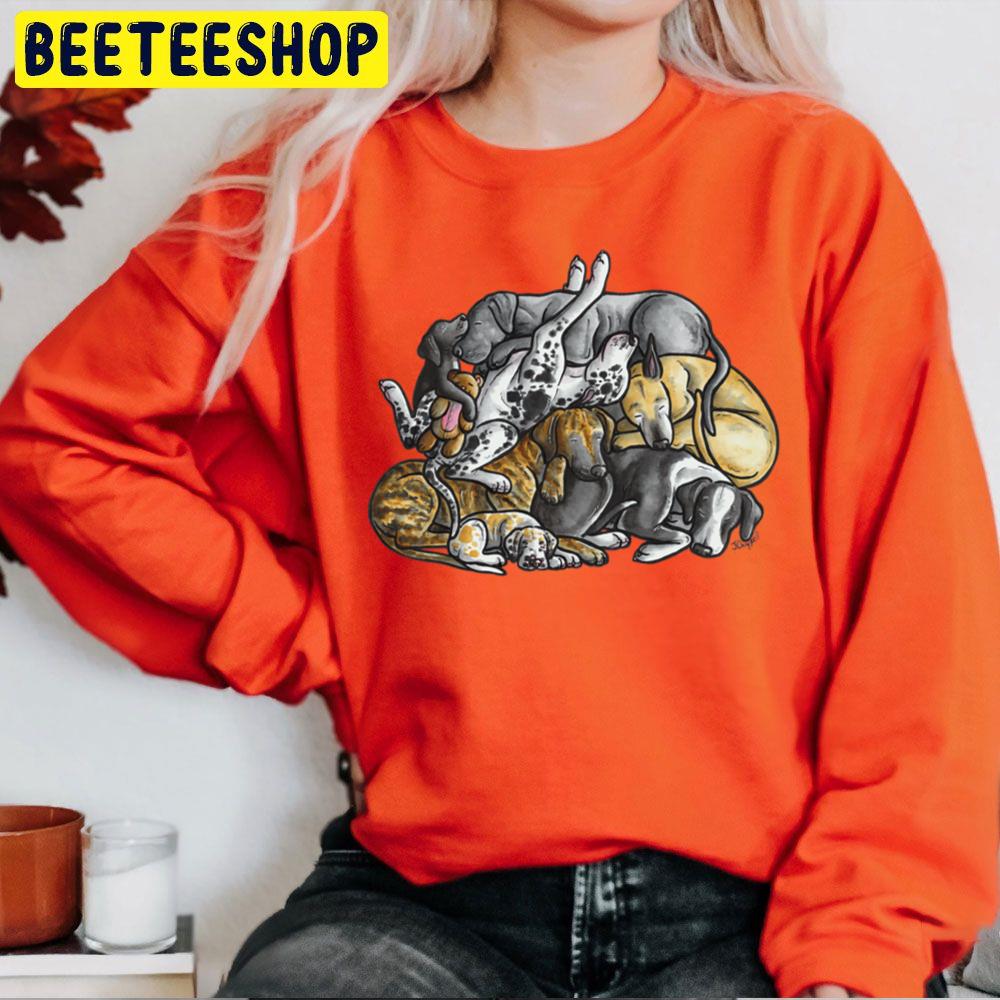 Sleeping Pile Of Great Danes Trending Unisex Sweatshirt Sleeping Pile Of Great Danes Trending Unisex Sweatshirt