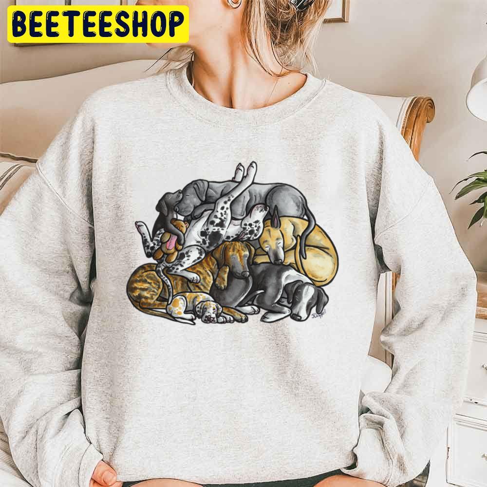 Sleeping Pile Of Great Danes Trending Unisex Sweatshirt Sleeping Pile Of Great Danes Trending Unisex Sweatshirt