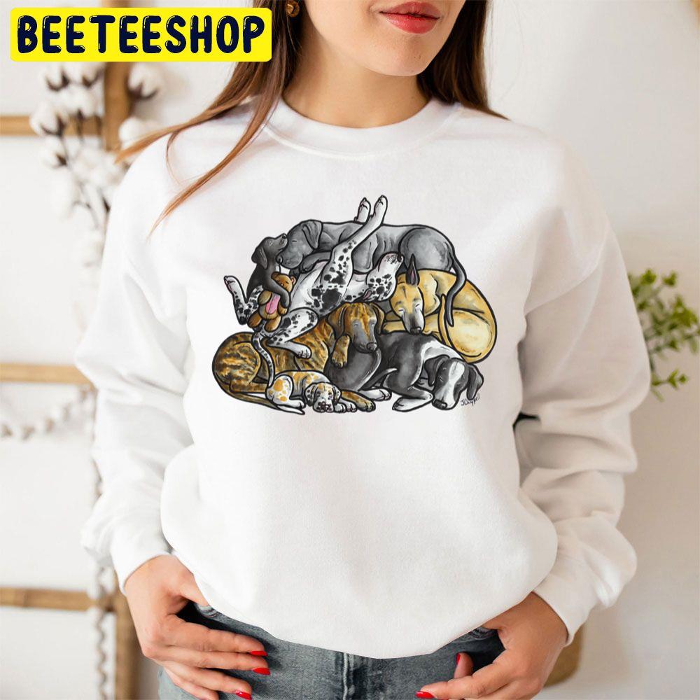 Sleeping Pile Of Great Danes Trending Unisex Sweatshirt Sleeping Pile Of Great Danes Trending Unisex Sweatshirt