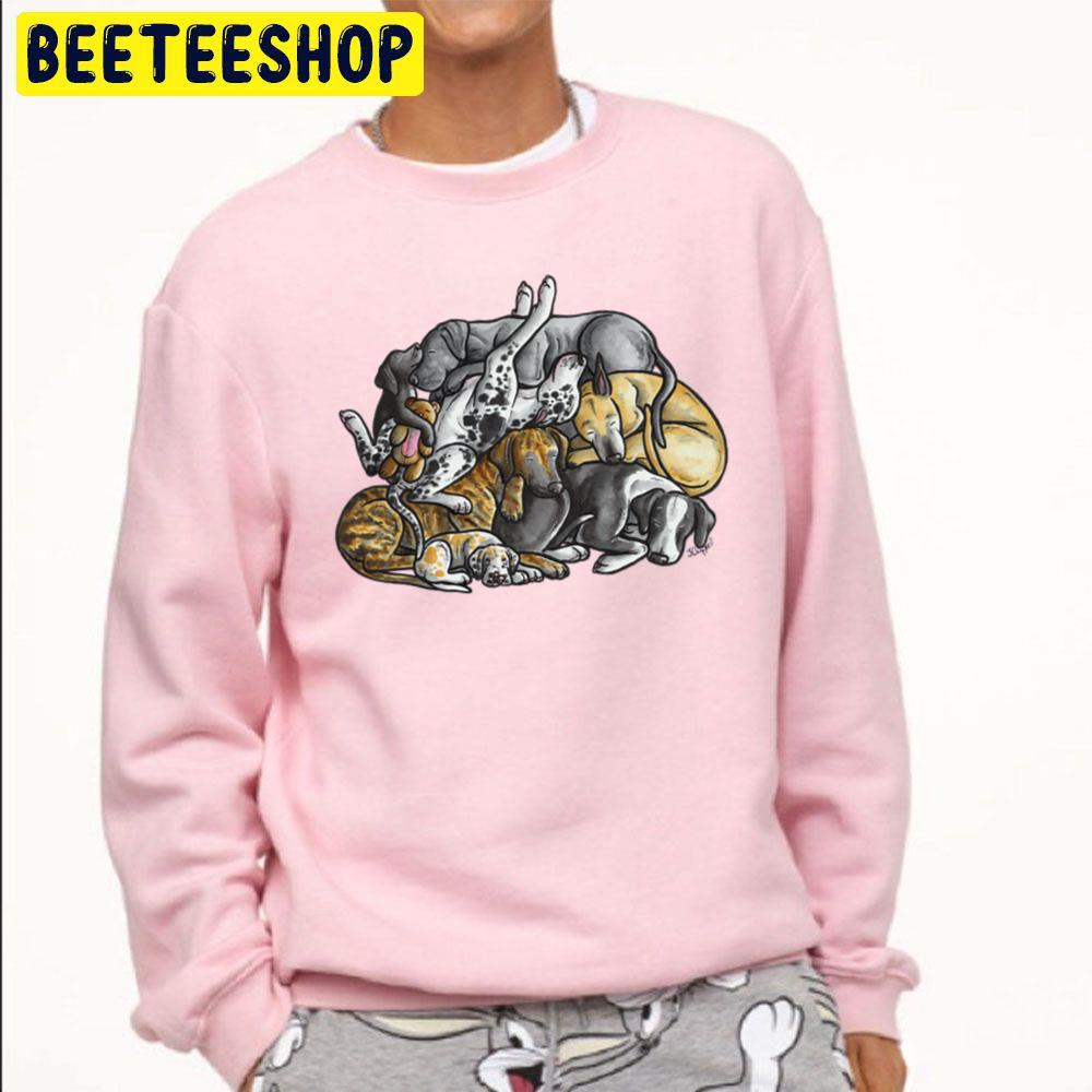 Sleeping Pile Of Great Danes Trending Unisex Sweatshirt Sleeping Pile Of Great Danes Trending Unisex Sweatshirt