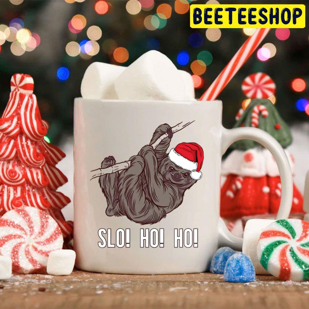 Slo Ho Ho Funny Christmas Sloth Trending Unisex Hoodie Slo Ho Ho Funny Christmas Sloth Trending Unisex Hoodie