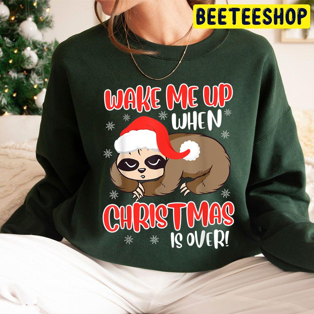 Sloth Wake Me Up When Christmas Is Over Anti Christmas Trending Unisex Hoodie Sloth Wake Me Up When Christmas Is Over Anti Christmas Trending Unisex Hoodie
