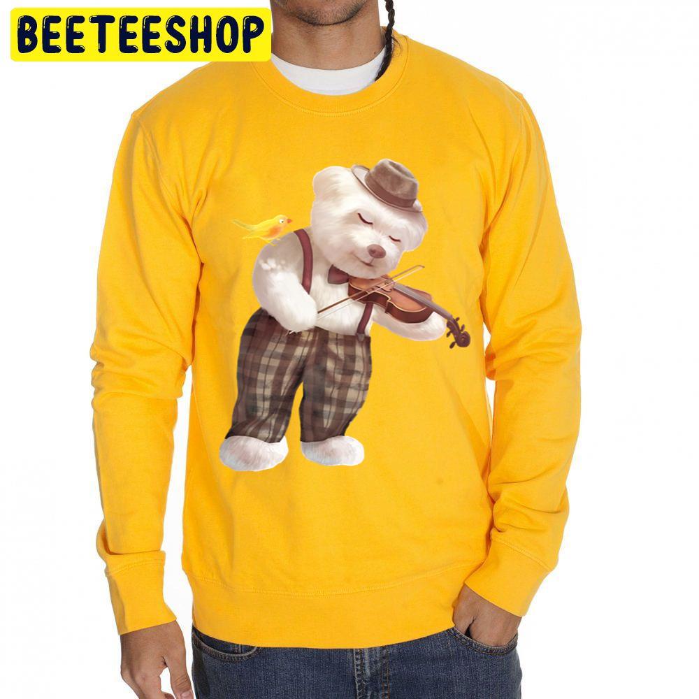 Smile Dog Playing Violin Trending Unisex Sweatshirt Smile Dog Playing Violin Trending Unisex Sweatshirt
