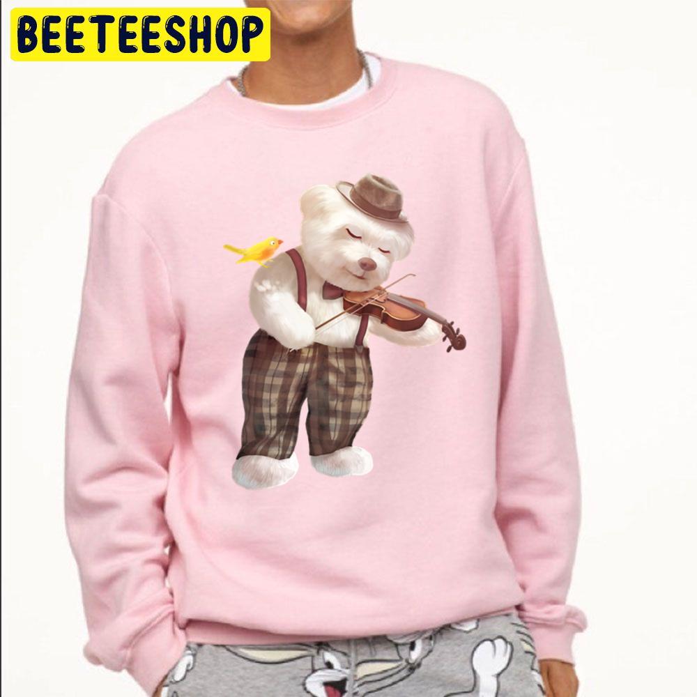 Smile Dog Playing Violin Trending Unisex Sweatshirt Smile Dog Playing Violin Trending Unisex Sweatshirt