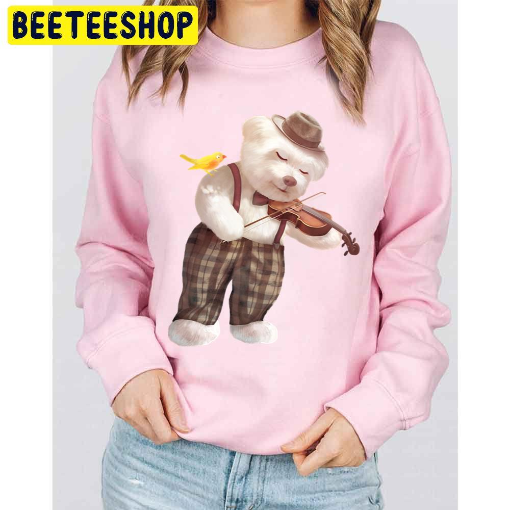 Smile Dog Playing Violin Trending Unisex Sweatshirt Smile Dog Playing Violin Trending Unisex Sweatshirt