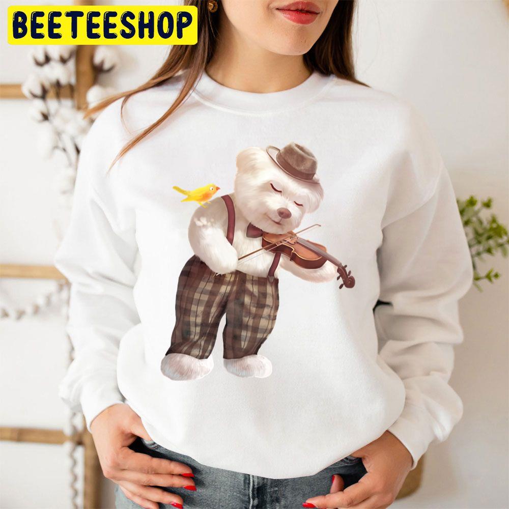 Smile Dog Playing Violin Trending Unisex Sweatshirt Smile Dog Playing Violin Trending Unisex Sweatshirt