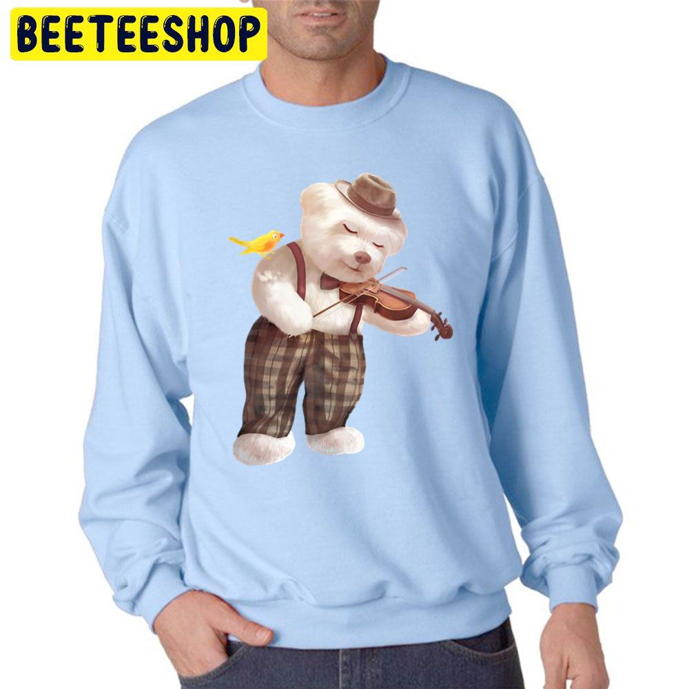 Smile Dog Playing Violin Trending Unisex Sweatshirt Smile Dog Playing Violin Trending Unisex Sweatshirt