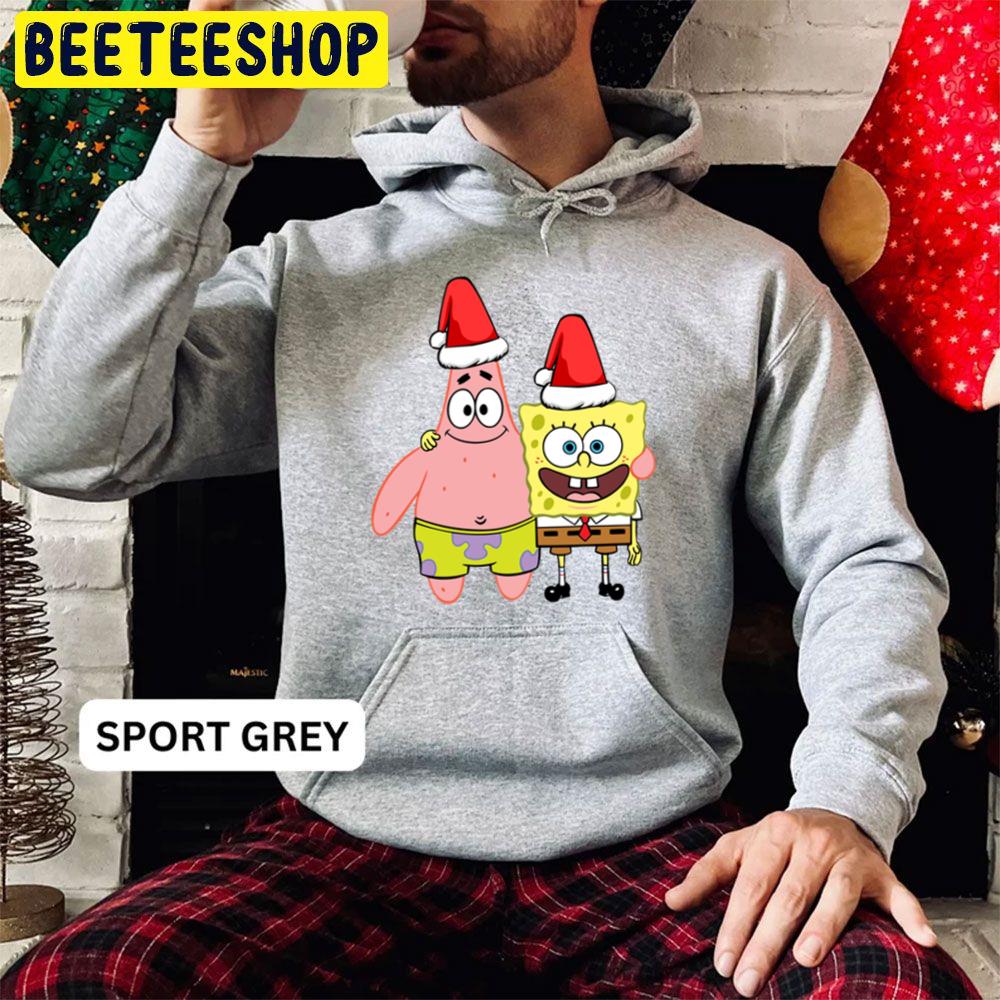 Spongebob Santa Patrick Star Santa Trending Unisex Hoodie Spongebob Santa Patrick Star Santa Trending Unisex Hoodie