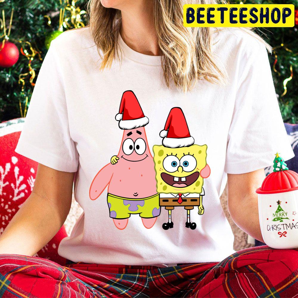 Spongebob Santa Patrick Star Santa Trending Unisex Hoodie Spongebob Santa Patrick Star Santa Trending Unisex Hoodie
