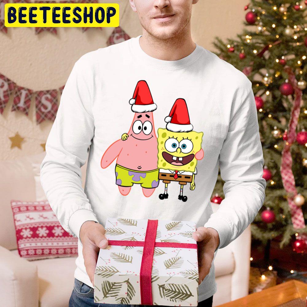 Spongebob Santa Patrick Star Santa Trending Unisex Hoodie Spongebob Santa Patrick Star Santa Trending Unisex Hoodie