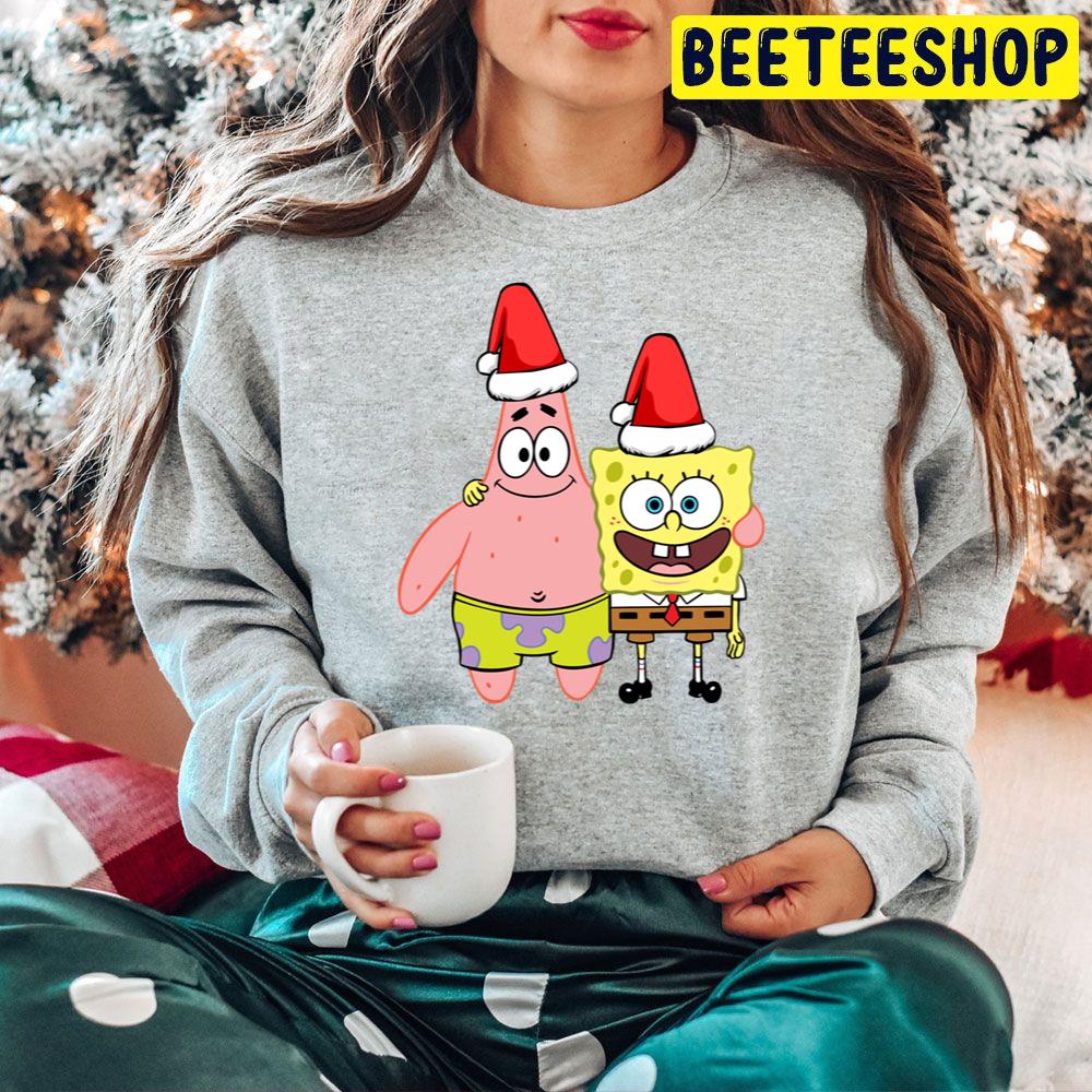 Spongebob Santa Patrick Star Santa Trending Unisex Hoodie Spongebob Santa Patrick Star Santa Trending Unisex Hoodie