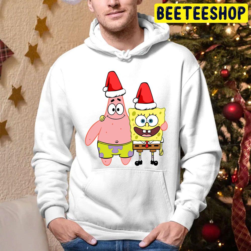 Spongebob Santa Patrick Star Santa Trending Unisex Hoodie Spongebob Santa Patrick Star Santa Trending Unisex Hoodie