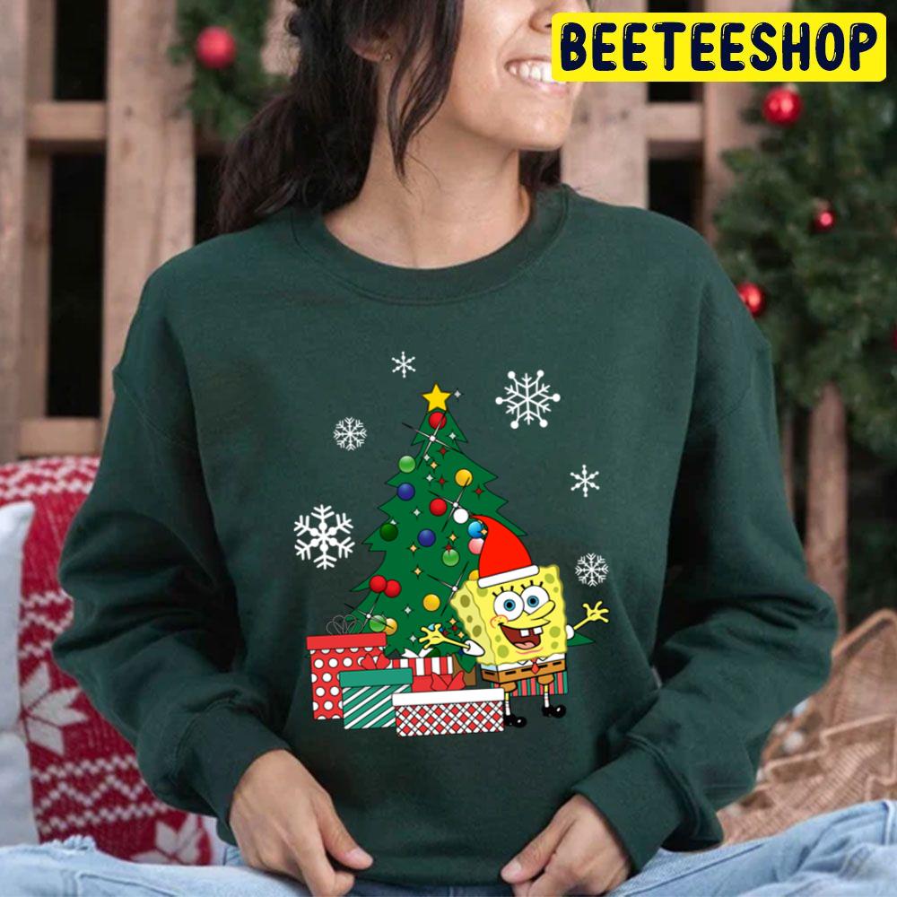 Spongebob Square Pants Christmas Tree Trending Unisex Hoodie Spongebob Square Pants Christmas Tree Trending Unisex Hoodie