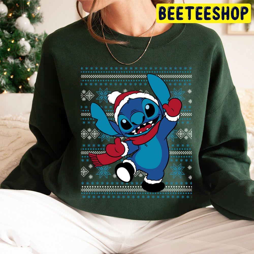 Stitch Happy Christmas Holiday Trending Unisex Hoodie Stitch Happy Christmas Holiday Trending Unisex Hoodie