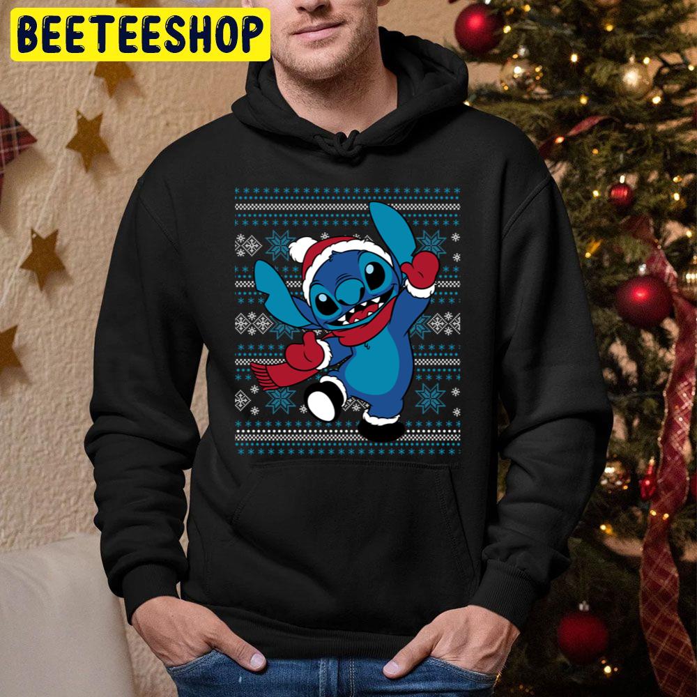 Stitch Happy Christmas Holiday Trending Unisex Hoodie Stitch Happy Christmas Holiday Trending Unisex Hoodie