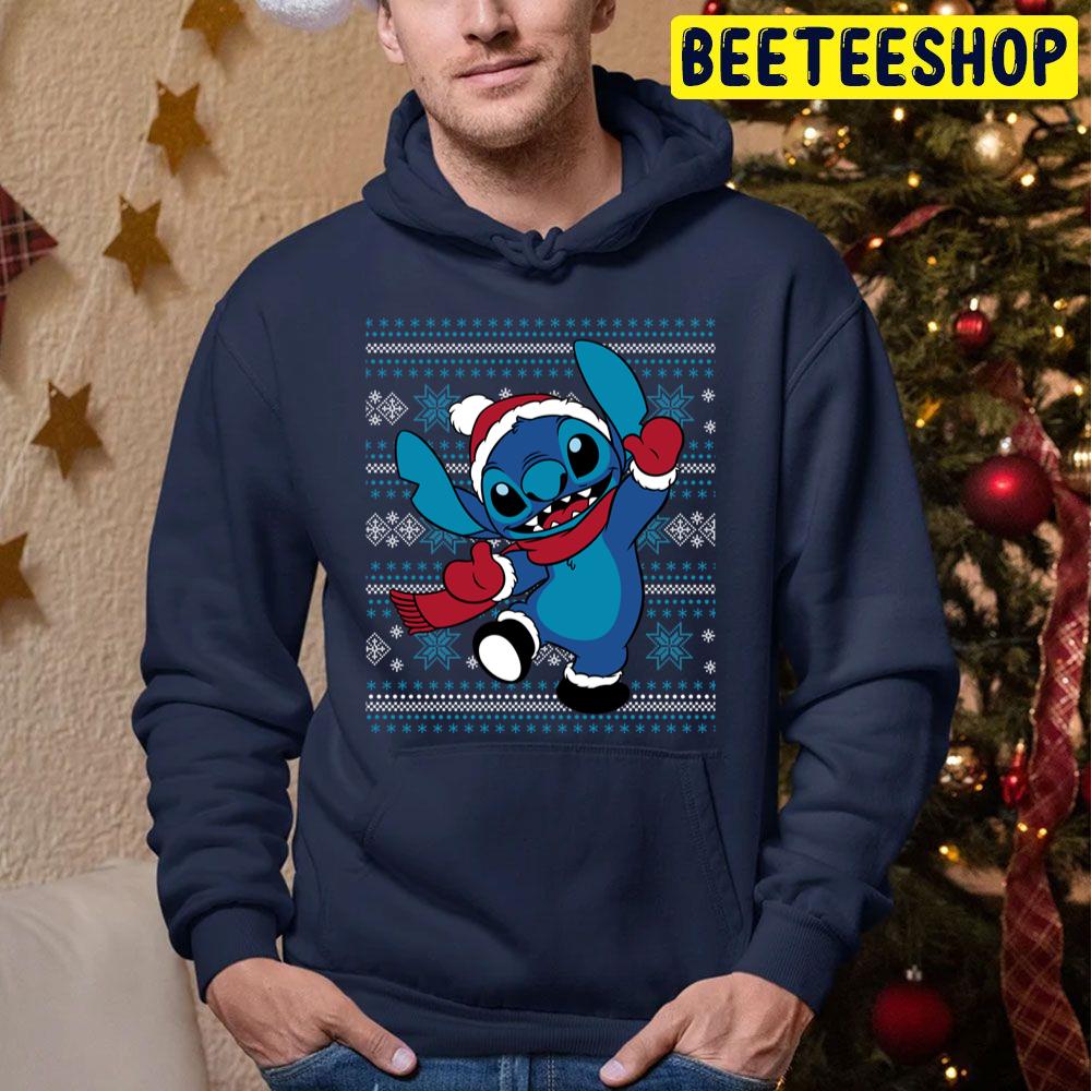 Stitch Happy Christmas Holiday Trending Unisex Hoodie Stitch Happy Christmas Holiday Trending Unisex Hoodie