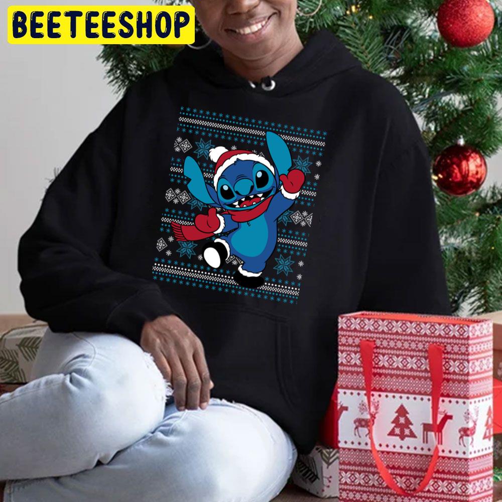 Stitch Happy Christmas Holiday Trending Unisex Hoodie Stitch Happy Christmas Holiday Trending Unisex Hoodie